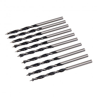 Forets à pointe et double tranchant 3 mm 10 pcs