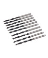 Forets à pointe et double tranchant 3 mm 10 pcs