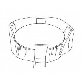 Housse de protection renforcee pour table ronde - ? 200x H80cm