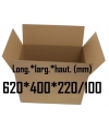 Carton caisse américaine double cannelure 620*400*220/100
