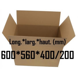 Carton caisse américaine double cannelure 600*560*400/200