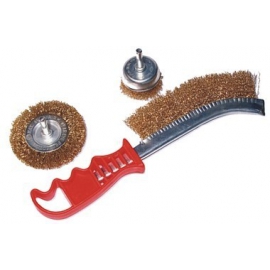 Jeu de 3 brosse en acier