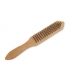 Brosse métallique manche en bois 4 rangs