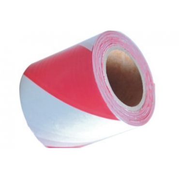 Ruban de chantier Blanc-rouge 75 mm x 250 m